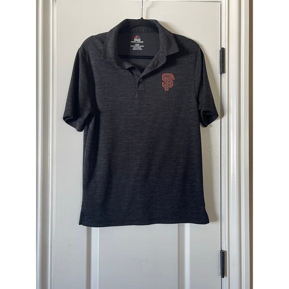 San Francisco Giants Polo Shirt Black Majestic Medium - Picture 2 of 4